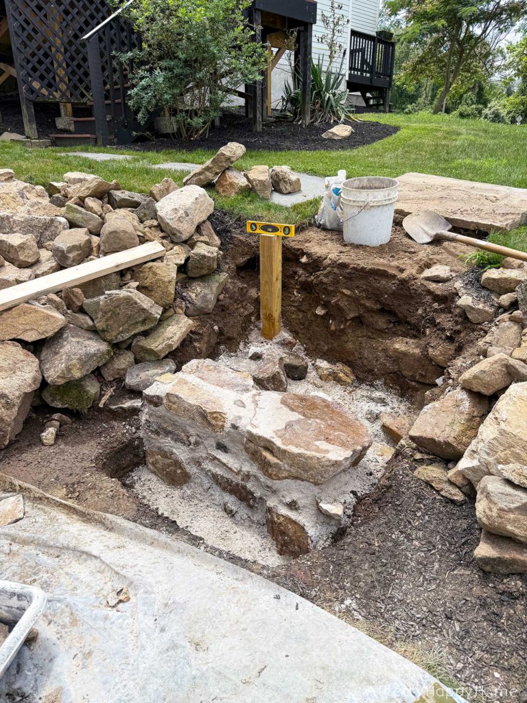 building fieldstone stairs DIY fieldstone stairs
