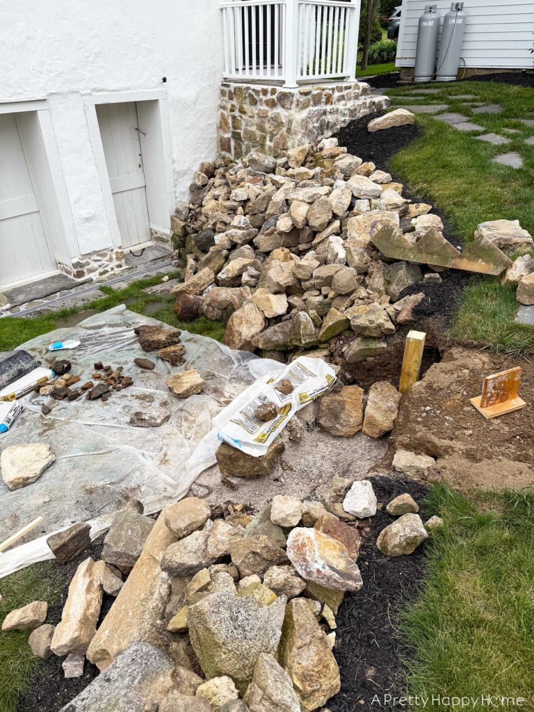 building fieldstone stairs DIY fieldstone stairs
