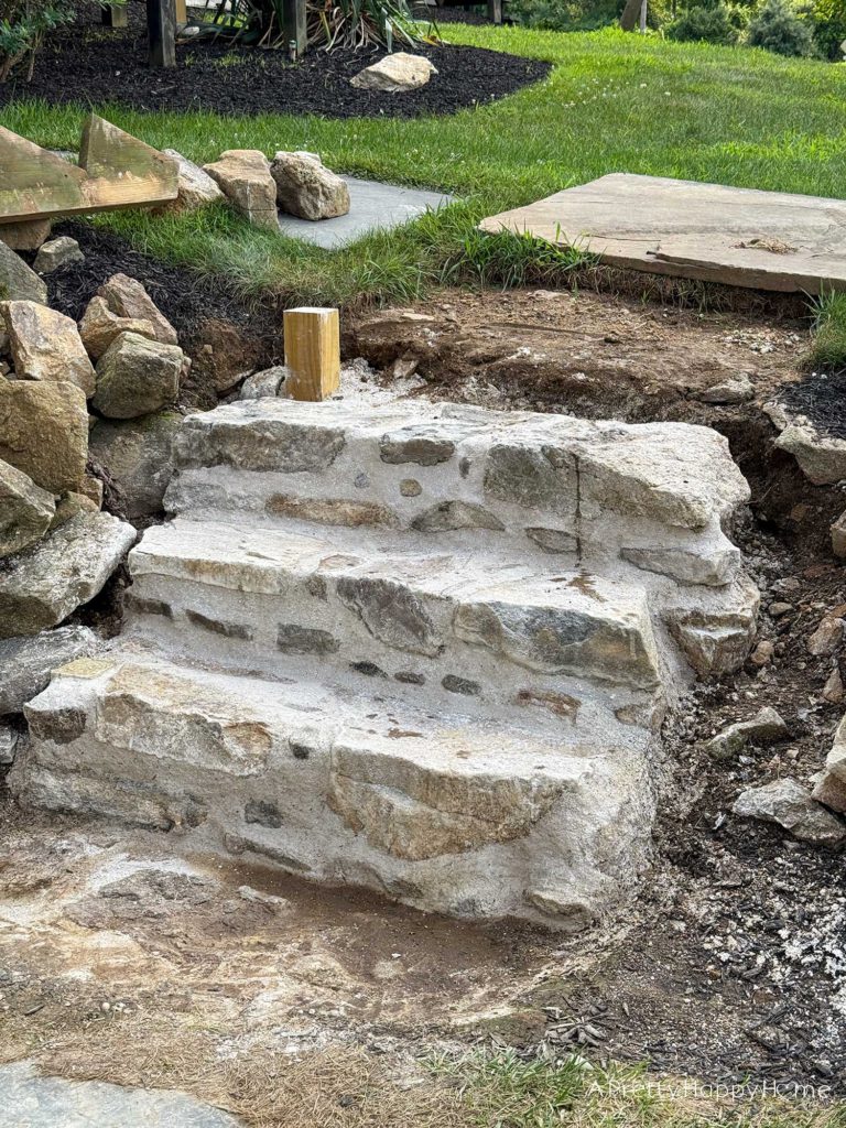 DIY fieldstone stairs building fieldstone stairs outdoors with natural fieldstone