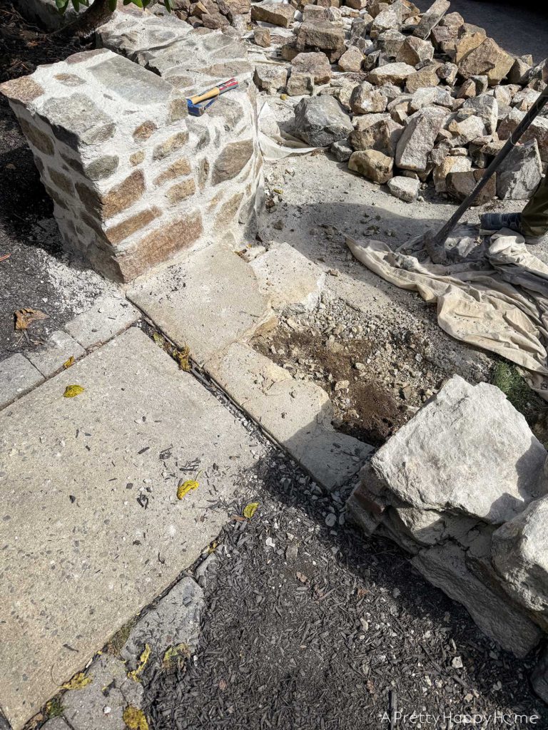 Curved Fieldstone Wall: Part 6, Demo Section 2