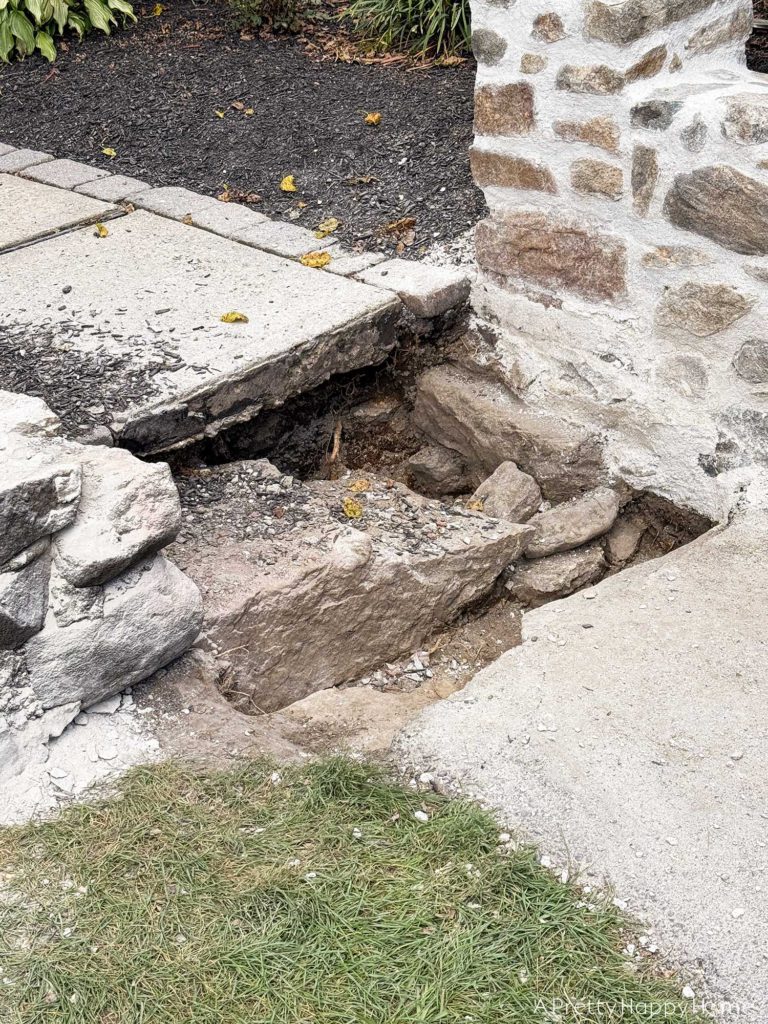Curved Fieldstone Wall: Part 6, Demo Section 2