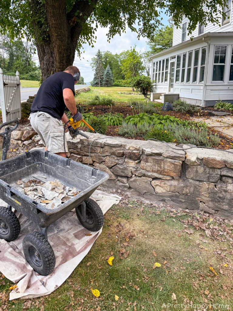 Curved Fieldstone Wall: Part 6, Demo Section 2