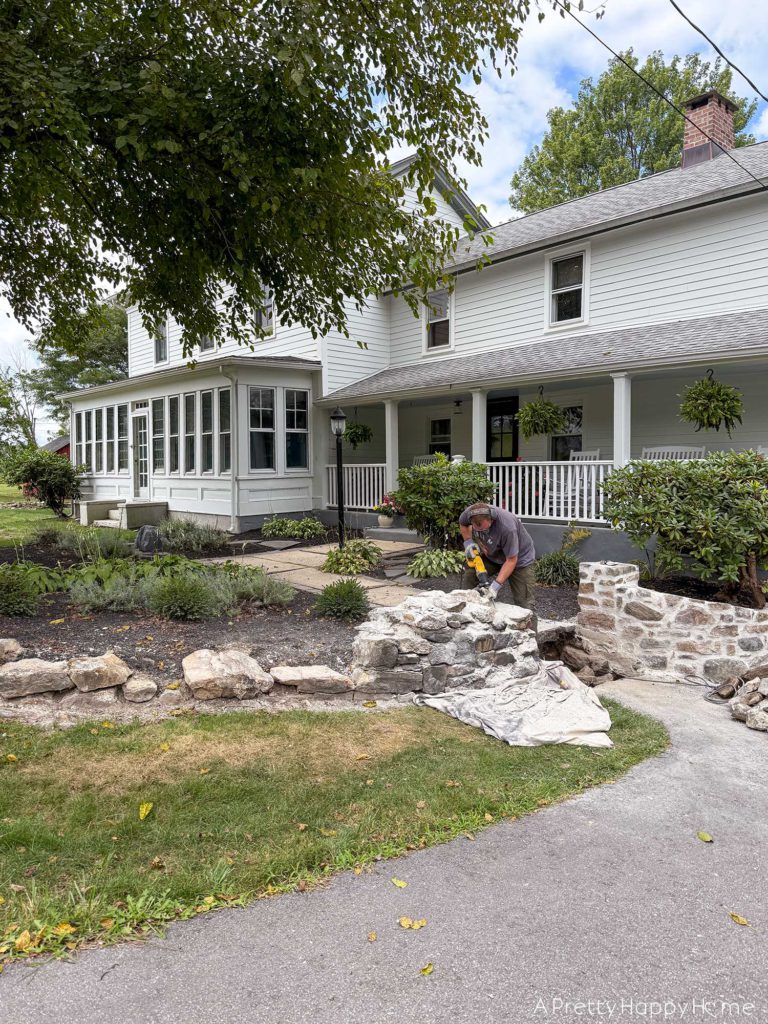 Curved Fieldstone Wall: Part 6, Demo Section 2