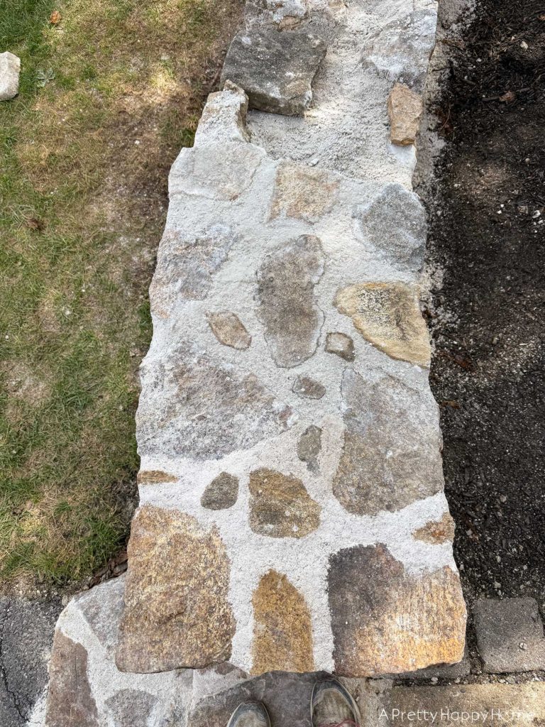 curved fieldstone wall DIY fieldstone wall consttruction historic masonry with lime mortar