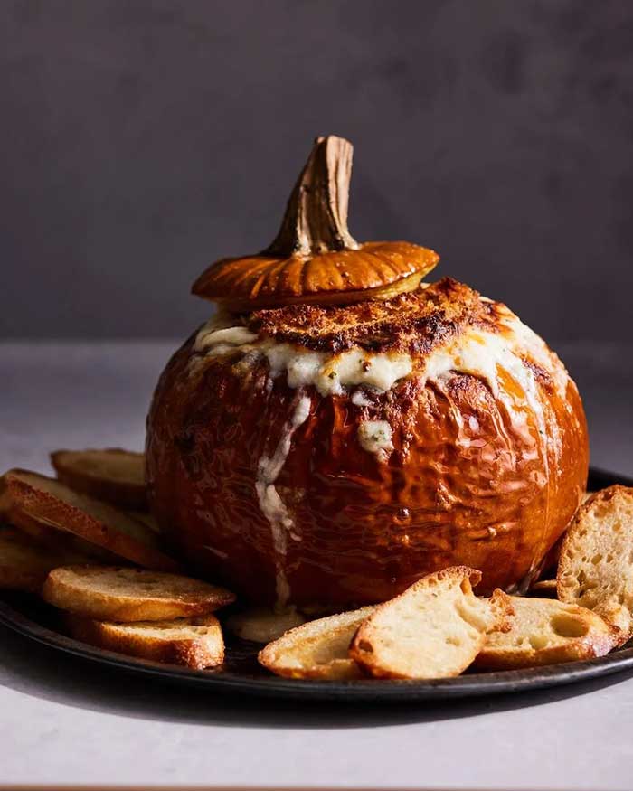 what's gaby cooking pumpkin fondue recipe on the happy list