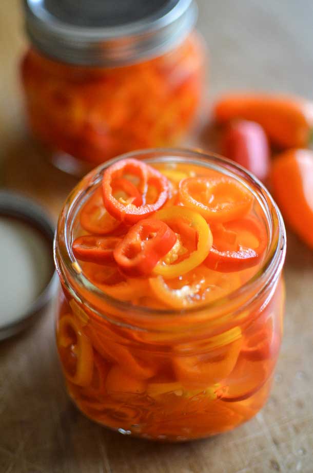 quick pickled sweet peppers from simply whisked on the happy list