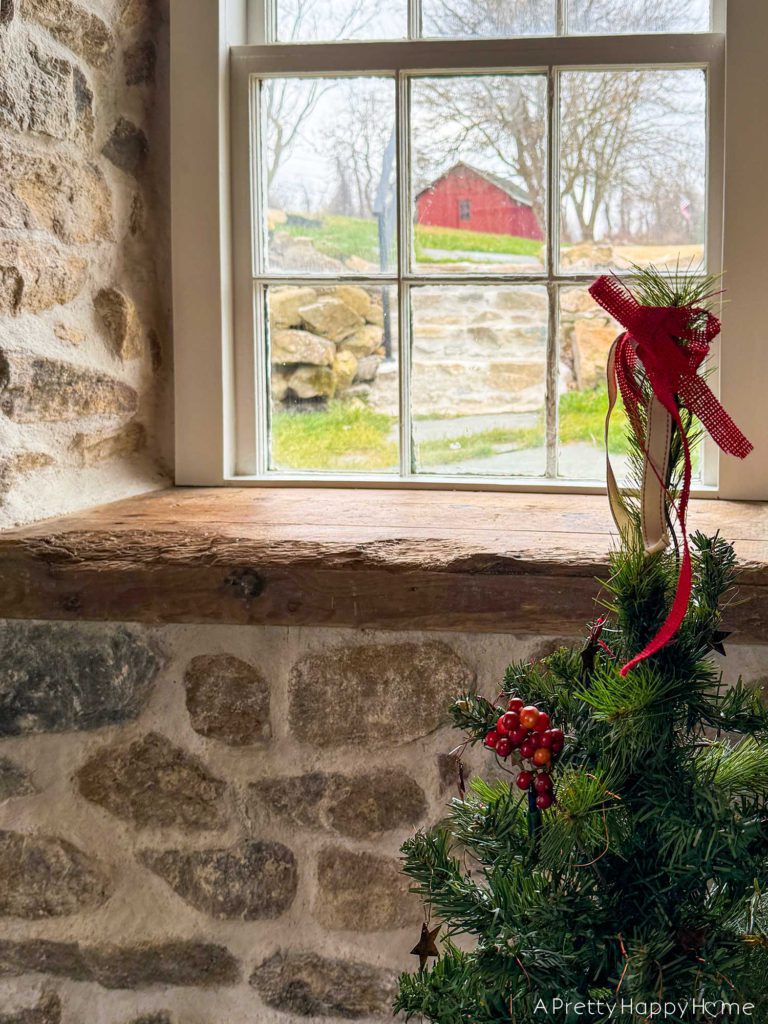 rustic carriage house christmas rustic stone fireplace decorated for christmas