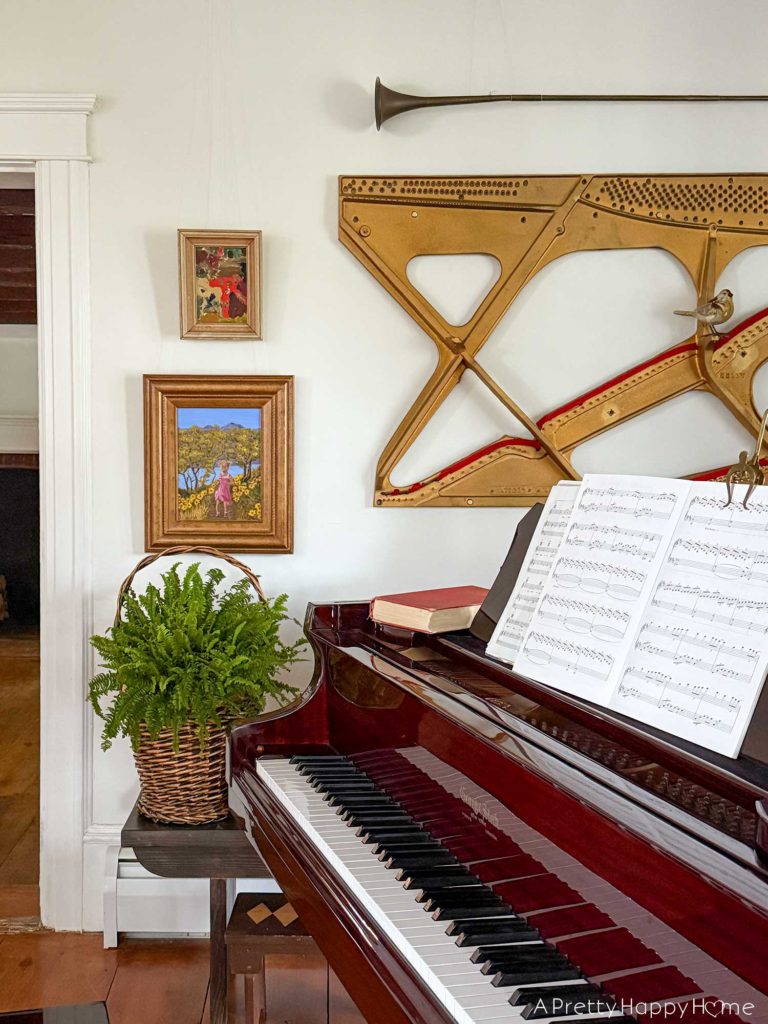 music room decor ideas quirky music room decor with piano harp on the wall