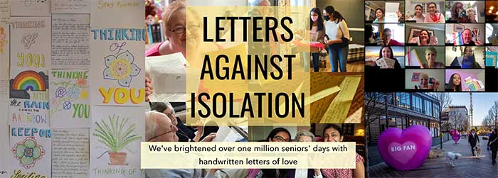 letters against isolation is a volunteer opportunity to send letters to seniors at care homes.